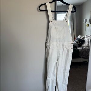Pilcro and the Letterpress White Jeans Overalls